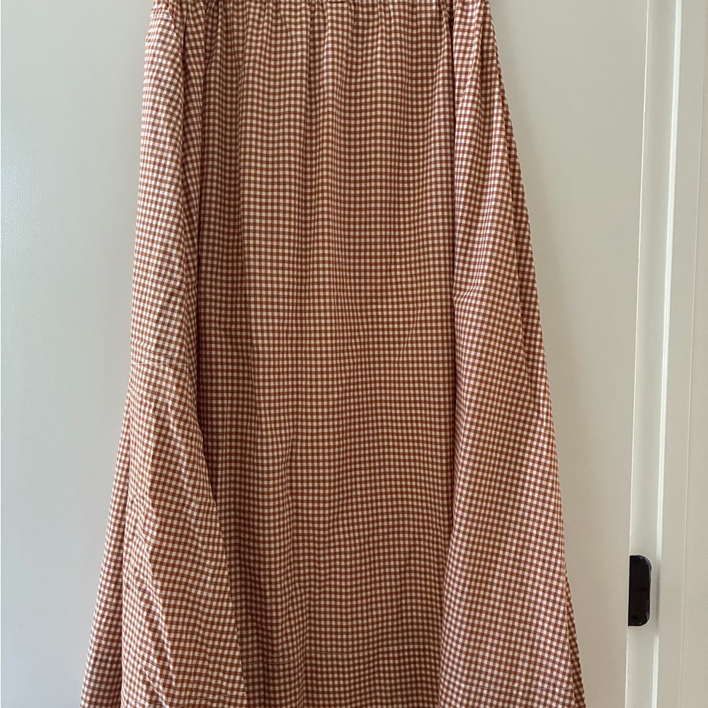 Everlane Brown Gingham Button-Front Maxi Skirt - Women - Picture 2 of 5
